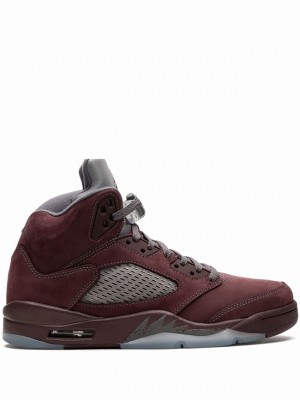 Nike Burgundy Men's Air Jordan 5 Burgundy | NSAPKOY-45