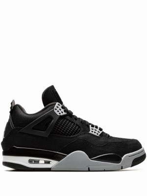 Nike Canvas Men's Air Jordan 4 Black | EDWTHFR-93