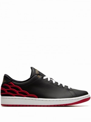 Nike Center Court Men's Air Jordan 1 Black / Red | GXMRQUK-57