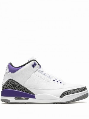 Nike Dark Iris Men's Air Jordan 3 White / Blue | RIQLYAK-80