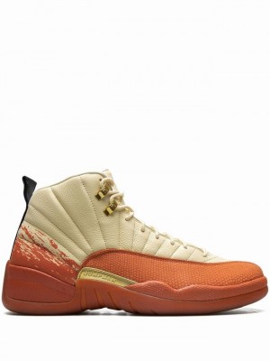 Nike Eastside Golf Men's Air Jordan 12 Beige / Orange | RHVSNQJ-32