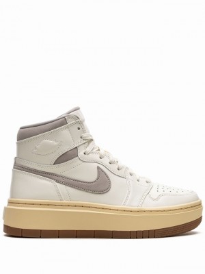 Nike Elevate High SE Sail/Pale Vanilla/Gum Women's Air Jordan 1 Light Yellow / Brown / Grey | ADCJMTP-58