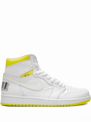 Nike First Class Flight White Women's Air Jordan 1 White | HGFBUNV-37