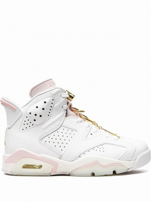 Nike Gold Hoops Women's Air Jordan 6 White | MJYHBTV-29