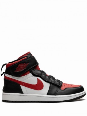 Nike Hi Flyease Men's Air Jordan 1 White / Black / Red | ICAKYHS-21