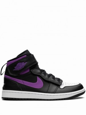 Nike Hi Flyease Wild Berry Men's Air Jordan 1 White / Black / Purple | GKTXWVP-65