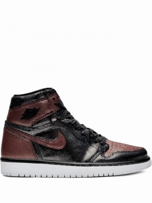 Nike Hi OG Fearless Women's Air Jordan 1 Black / Brown | OYZWXCR-38