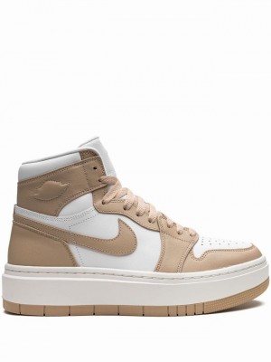 Nike High Elevate Desert Women's Air Jordan 1 Brown / White | MNHSPTW-90