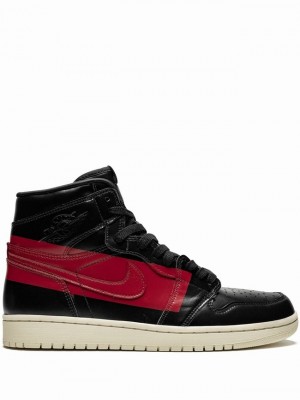 Nike High OG Defiant Men's Air Jordan 1 Black / Red | NXEVDFR-61