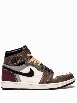 Nike High OG Hand Crafted Men's Air Jordan 1 White / Brown | YROHXGZ-34