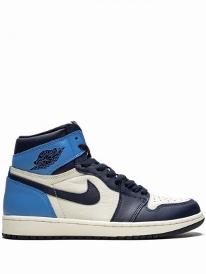 Nike High OG Men's Air Jordan 1 Navy / White | TZVKERA-87