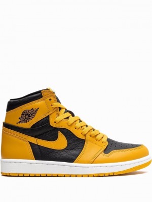 Nike High OG Pollen Men's Air Jordan 1 Yellow / Black | QKUTEGL-87