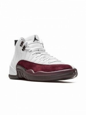 Nike High Top Women's Air Jordan 12 White / Red | YJRHKTW-52