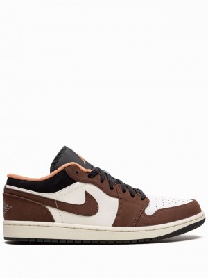 Nike Jordan 1 Low Mocha Brown Men's Air Jordan 1 White / Brown | KLVOTFM-31