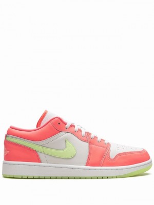 Nike Jordan 1 Low SE Lava Glow Men's Air Jordan 1 White / Pink | UELRXKD-02