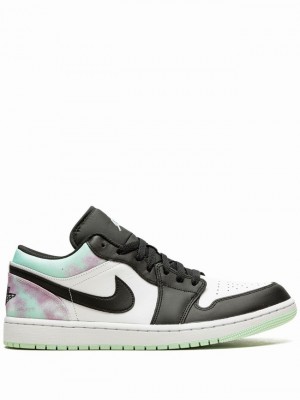 Nike Jordan 1 Low Tye Dye Men's Air Jordan 1 White / Black | ETAWPLV-26