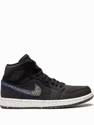 Nike Jordan 1 Mid Crater Men's Air Jordan 1 Black | BTRSUMK-18