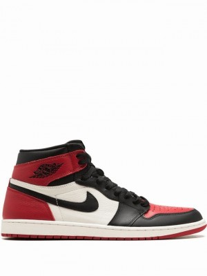 Nike Jordan 1 Retro High Bred Toe Men's Air Jordan 1 White / Black / Red | KOFCBYA-96