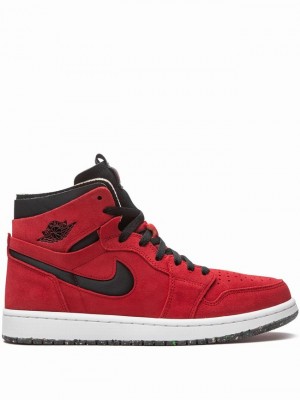 Nike Jordan 1 Zoom CMFT Red Suede Men's Air Jordan 1 Red | VIWZUHA-32