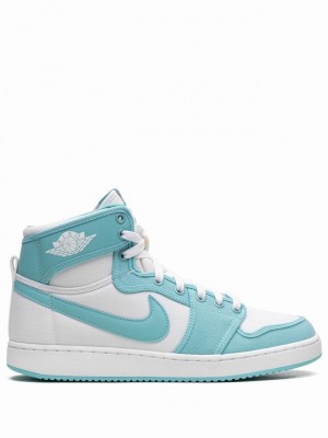 Nike KO Bleached Aqua Men's Air Jordan 1 Blue / White | ZFGAJCH-92