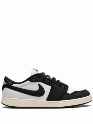 Nike KO Low Men's Air Jordan 1 Black / White | PLZJCHD-78