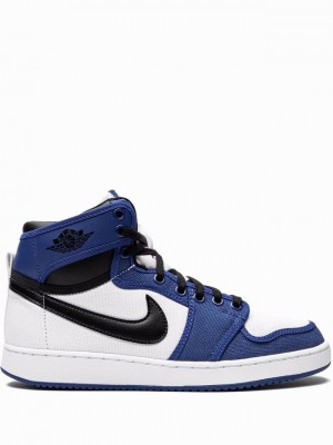 Nike KO Storm Men's Air Jordan 1 White / Blue | IDSOYWM-02