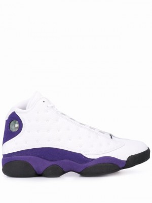 Nike Lakers Men's Air Jordan 13 White / Blue | KZMTGFC-43