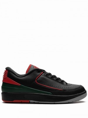 Nike Low Christmas Men's Air Jordan 2 Black / Red | PKZMVSG-69