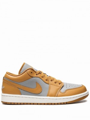 Nike Low Chutney Women's Air Jordan 1 Grey / Orange | KQENVLO-19