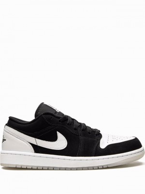 Nike Low Diamond Shorts Men's Air Jordan 1 White / Black | WCJMQIF-94