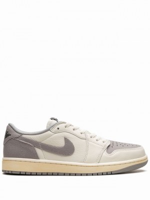 Nike Low EX Sail Men's Air Jordan 1 Beige / Grey | BXHZKWO-17