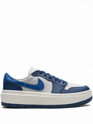 Nike Low Elevate Georgetown Women's Air Jordan 1 White / Blue | YVXMNKQ-63