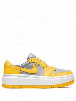 Nike Low Elevate Varsity Maize Women's Air Jordan 1 Yellow / Grey | WXQOJUN-21