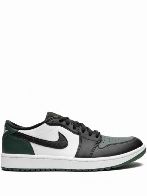 Nike Low G Men's Air Jordan 1 Green / Black / White | CRUKGBE-17