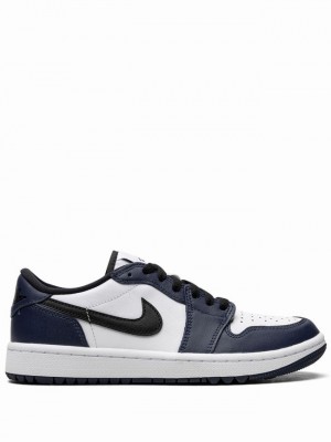 Nike Low G Midnight Men's Air Jordan 1 White / Blue | RPTXFVY-39