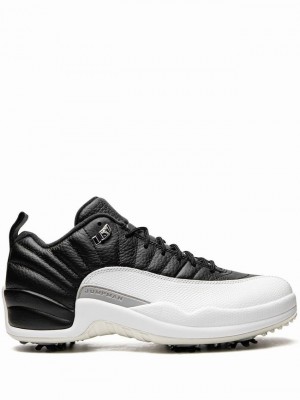 Nike Low Men's Air Jordan 12 White / Black | GBOCPAE-72