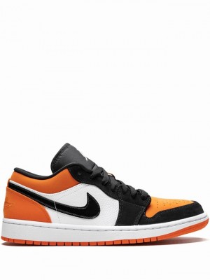 Nike Low Men's Air Jordan 1 Black / Orange | MSXGETN-91