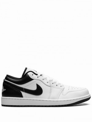 Nike Low Men's Air Jordan 1 White / Black | PIFCEJD-42