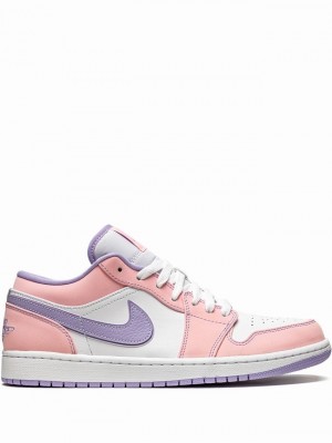 Nike Low Men's Air Jordan 1 White / Pink / Purple | ANMBVIG-86