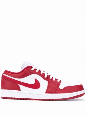 Nike Low Men's Air Jordan 1 White / Red | PFKHYOR-63