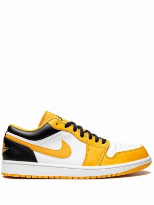 Nike Low Men's Air Jordan 1 White / Yellow | TJIALYF-09