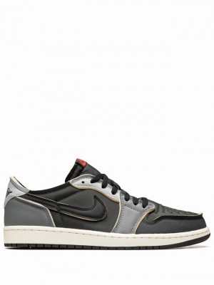 Nike Low OG EX Dark Smoke Men's Air Jordan 1 Black / Grey | PJHUTAF-51