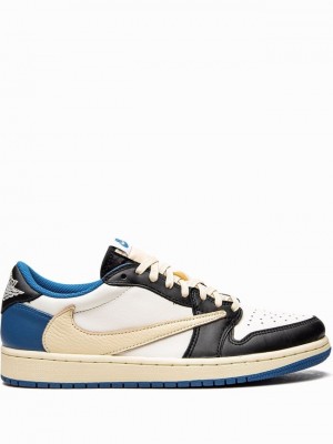 Nike Low OG SP Travis Scott X Fragment Men's Air Jordan 1 White / Black / Beige | FTYIBXV-42