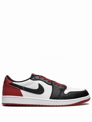 Nike Low OG Toe Men's Air Jordan 1 White / Black / Red | QTNOHVA-64