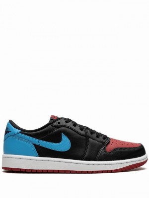 Nike Low OG UNC to Chicago Women's Air Jordan 1 Black / Red / Blue | AJXQBKC-12