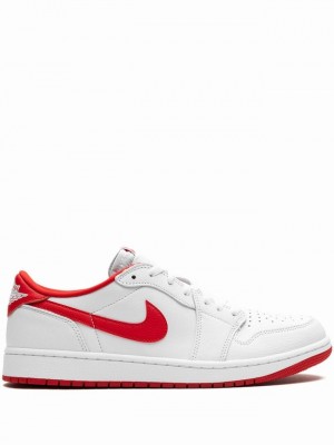 Nike Low OG University Men's Air Jordan 1 White / Red | PYACNWH-84