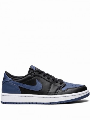 Nike Low OG Women's Air Jordan 1 Black / Blue | AFZISXK-29