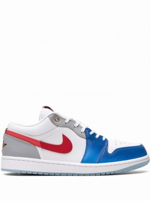 Nike Low Philippines Men's Air Jordan 1 White / Blue | SLTRYCA-52