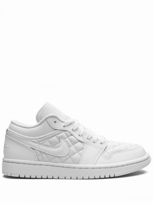 Nike Low Quilted Women's Air Jordan 1 White | WJTLBCE-63