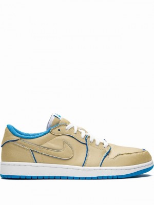 Nike Low SB Men's Air Jordan 1 Beige / Blue | OCASUXG-83